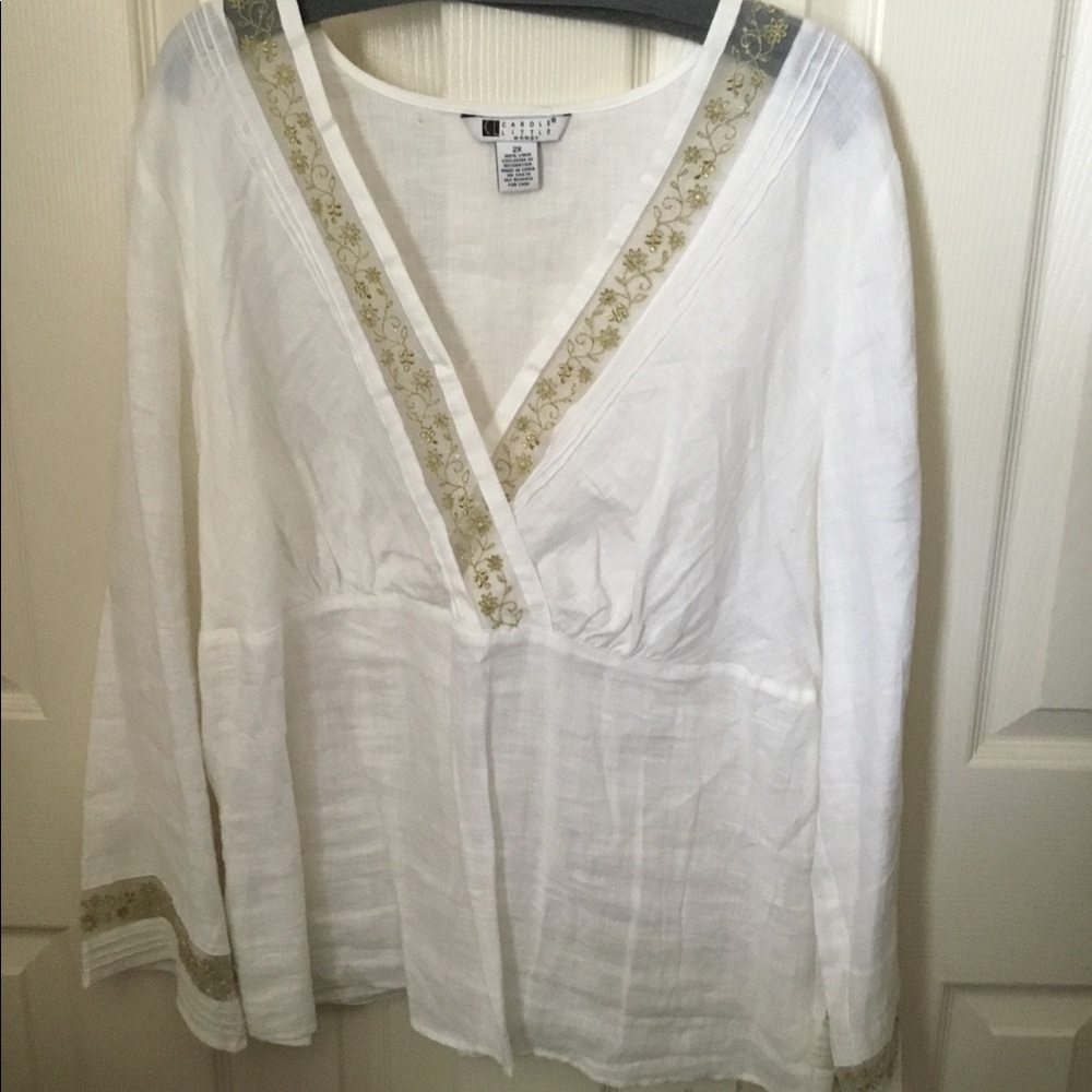 Carole Little Linen Blouse